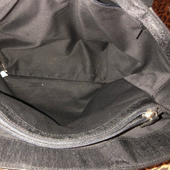 DKNY Donna Karen black Soft sided Commuter Bag/ Briefcase Great shantung Fabric - Picture 11 of 11